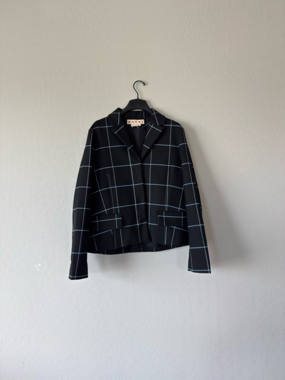 $2000 Marni Techno Overcheck Jacket Blazer